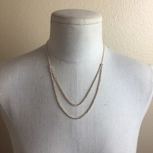 New double layer gold plated necklace